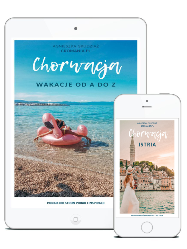 Zestaw e-booków: „Chorwacja Wakacje od A do Z” i „Chorwacja Istria” – kompletny przewodnik po Istrii i praktyczne porady na idealne wakacje w Chorwacji. Odkryj najpiękniejsze plaże, atrakcje i lokalne smaki!