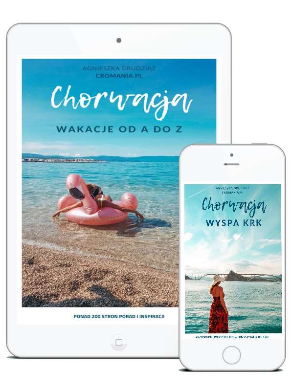 Zestaw e-booków 'Chorwacja – Wakacje od A do Z' i 'Chorwacja Wyspa Krk' – kompletny przewodnik po wakacjach w Chorwacji, z praktycznymi poradami, opisami najpiękniejszych plaż, atrakcji turystycznych i lokalnych perełek, idealny do zaplanowania wymarzonych wakacji.