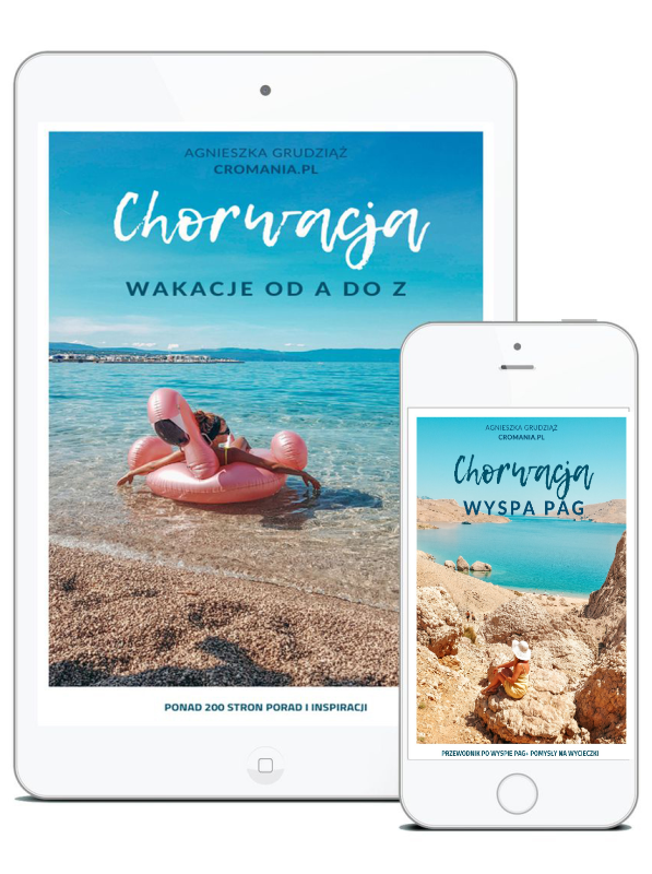 Zestaw e-booków 'Chorwacja – Wakacje od A do Z' i 'Chorwacja Wyspa Pag' – kompleksowy przewodnik po wakacjach w Chorwacji, z praktycznymi poradami, opisami atrakcji turystycznych, najpiękniejszych plaż, malowniczych miasteczek oraz szczegółowymi wskazówkami dotyczącymi wyspy Pag